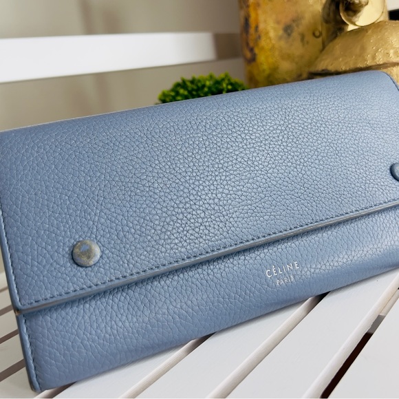 100% authentic Celine blue leather wallet - Picture 4 of 16